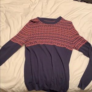 Navy blue and pink sweater